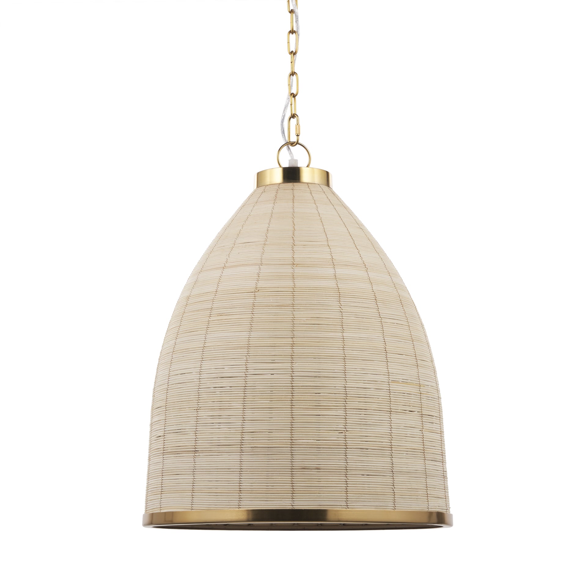 Saliha Cane w/ Brass Metal Pendant Light — a Mercana pendant light at Laurie Yapp Home.