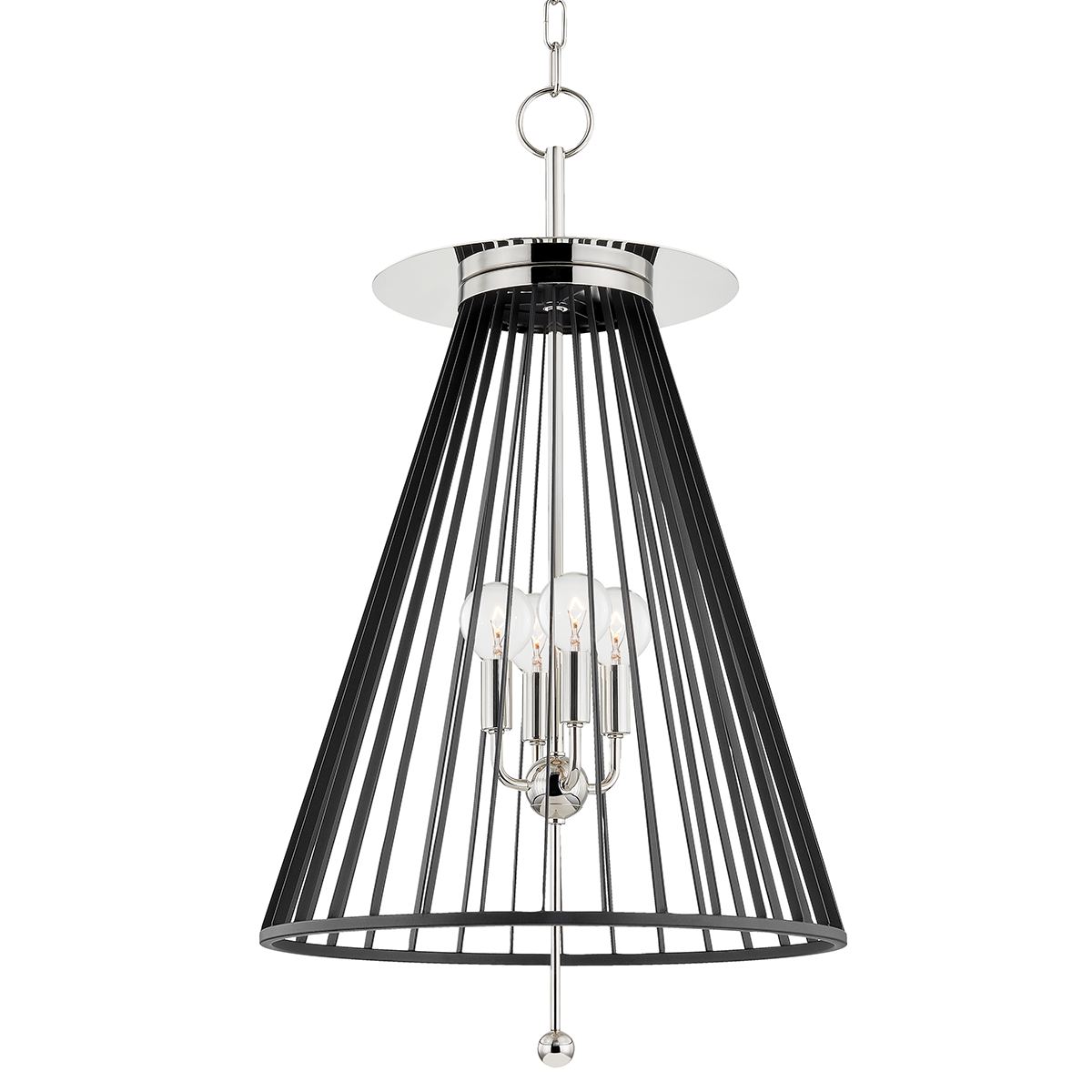 Cagney Pendant 18" in polished nickel — a Hudson Valley pendant for kitchens, entries, and dining rooms at Laurie Yapp Home.