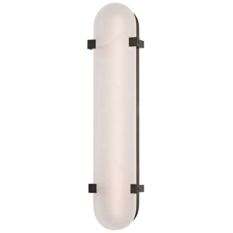 Skylar Wall Sconce 5.75" x 24.75" in bronze shown from a second angle to highlight the arm curve and shade silhouette.