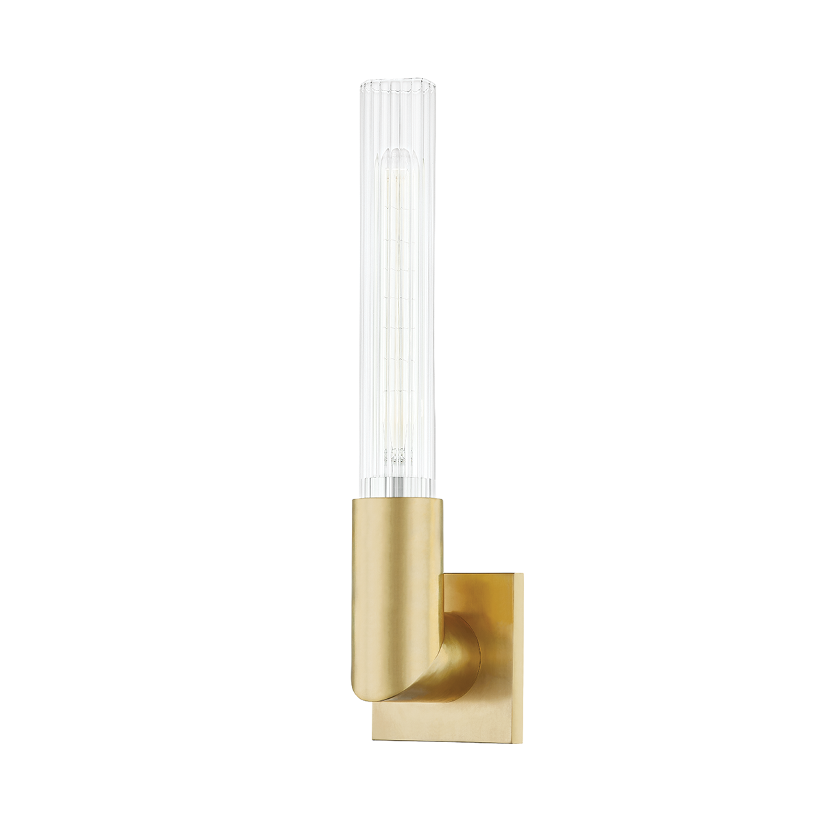Asher Wall Sconce 4.5" in aged brass β a Hudson Valley wall sconce for bathrooms, hallways, and living rooms at Laurie Yapp Home.