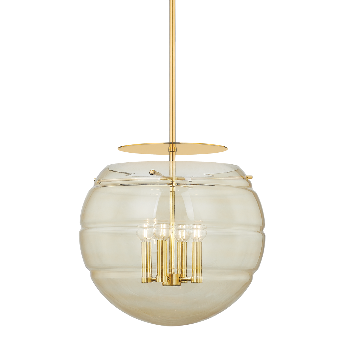 Gill Pendant 19.5" in aged brass — a Hudson Valley pendant for kitchens, entries, and dining rooms at Laurie Yapp Home.