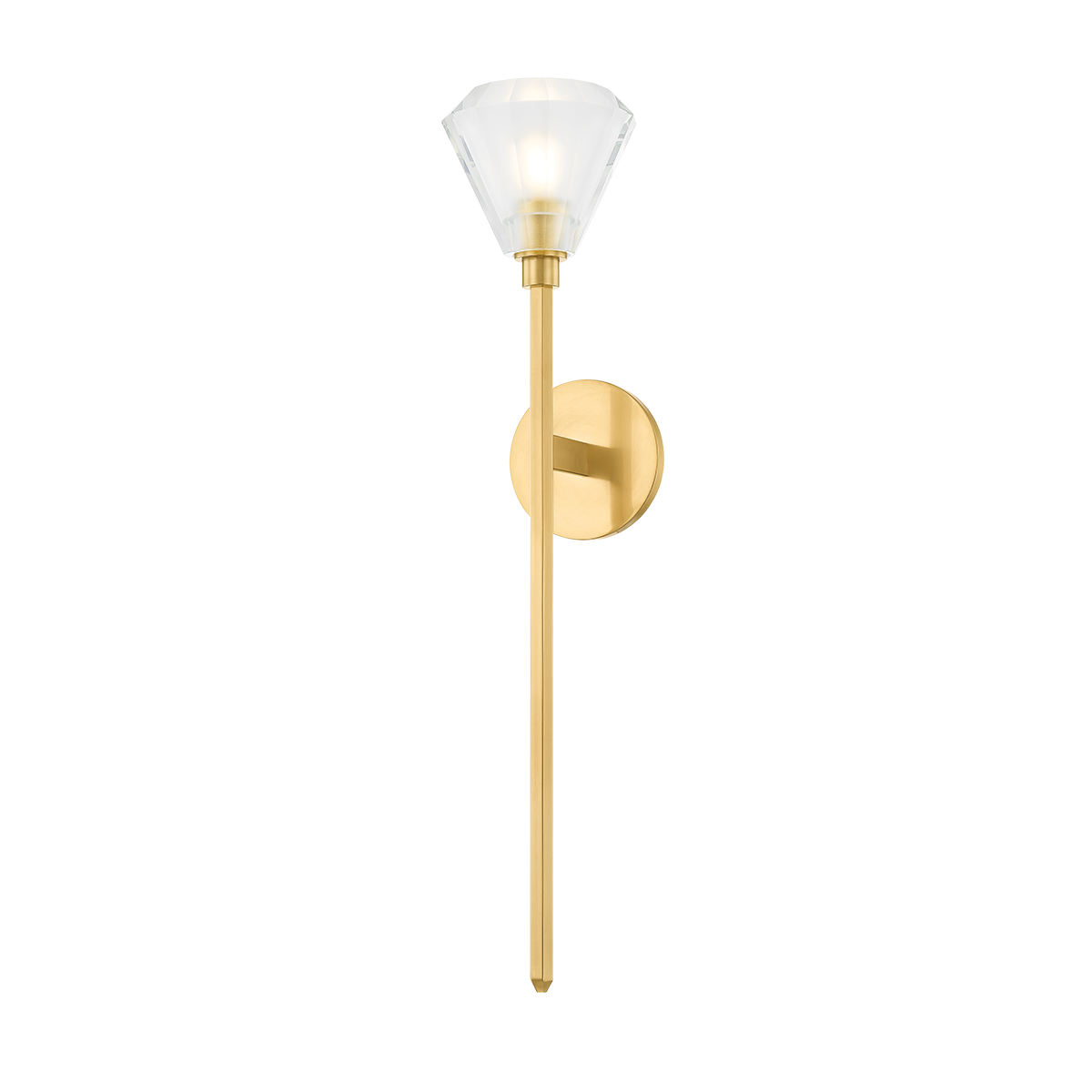Maspeth Wall Sconce in aged brass — a Hudson Valley wall sconce for bathrooms, hallways, and living rooms at Laurie Yapp Home.