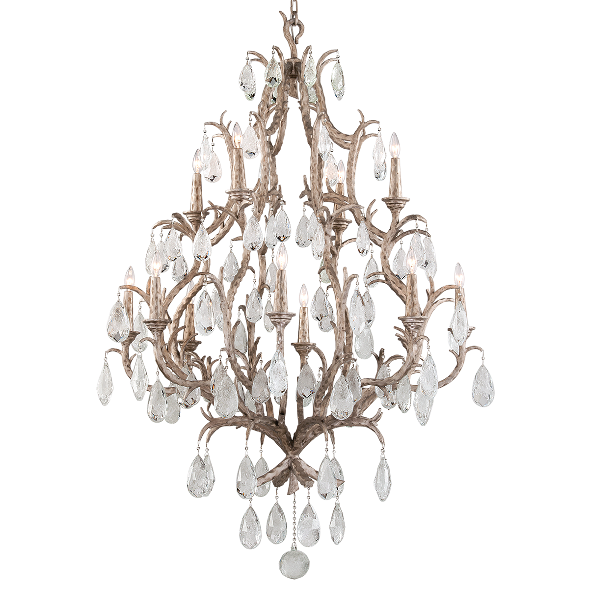 Amadeus Chandelier 46.5" β a Corbett chandelier for dining rooms, entries, and living rooms at Laurie Yapp Home.