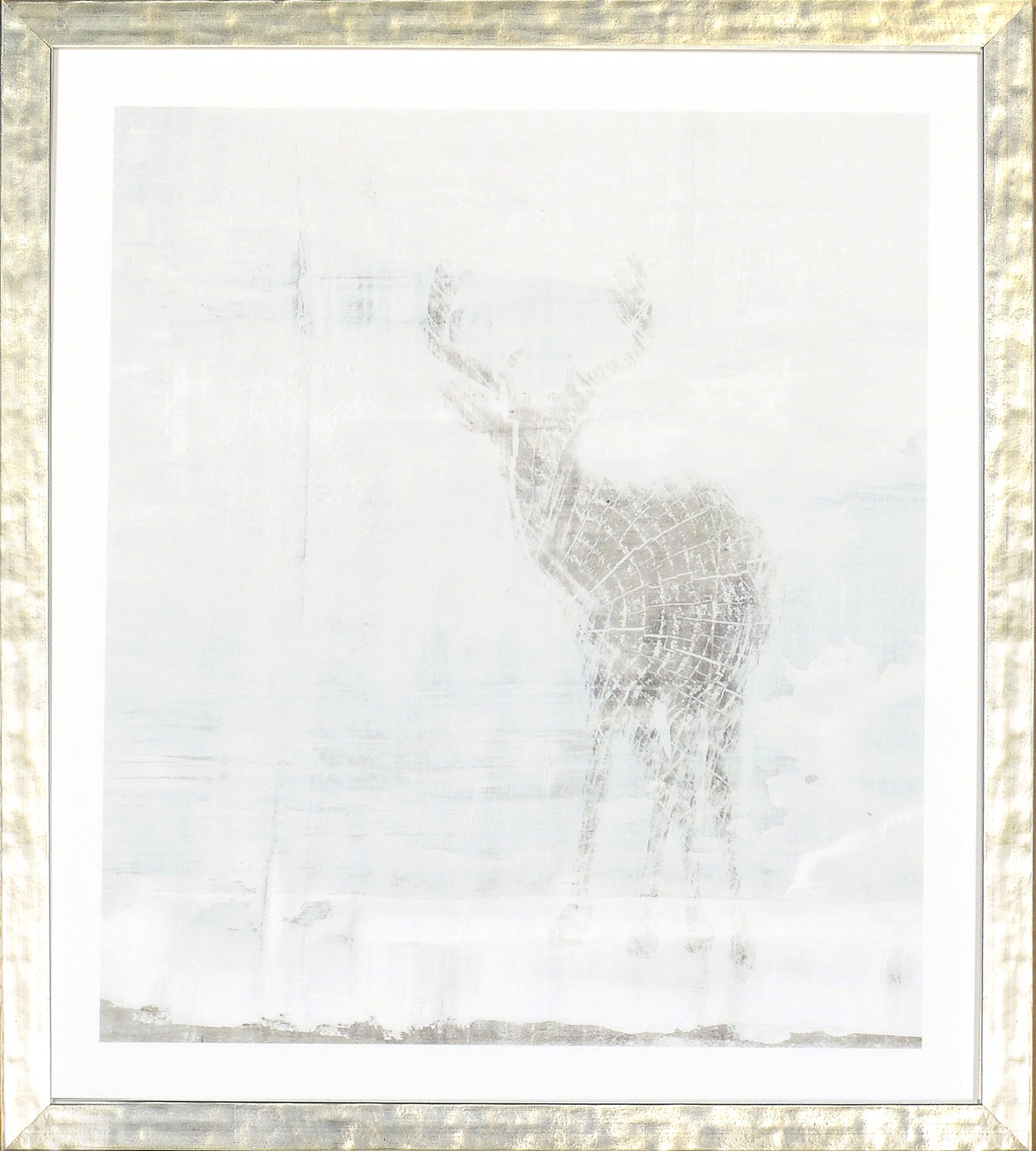 Deer Silhouettes – Taupe II — nature and landscape fine art print in neutral tones at Laurie Yapp Home