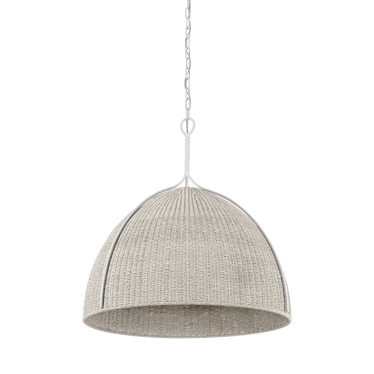 Woodlawn Pendant 28.5" shown from a second angle to highlight the shade shape and metal detail.