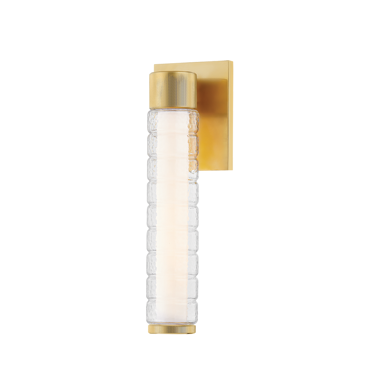 Castor Bath Sconce 4.25" x 13.5" in aged brass — a Hudson Valley bath and vanity for bathrooms and powder rooms at Laurie Yapp Home.