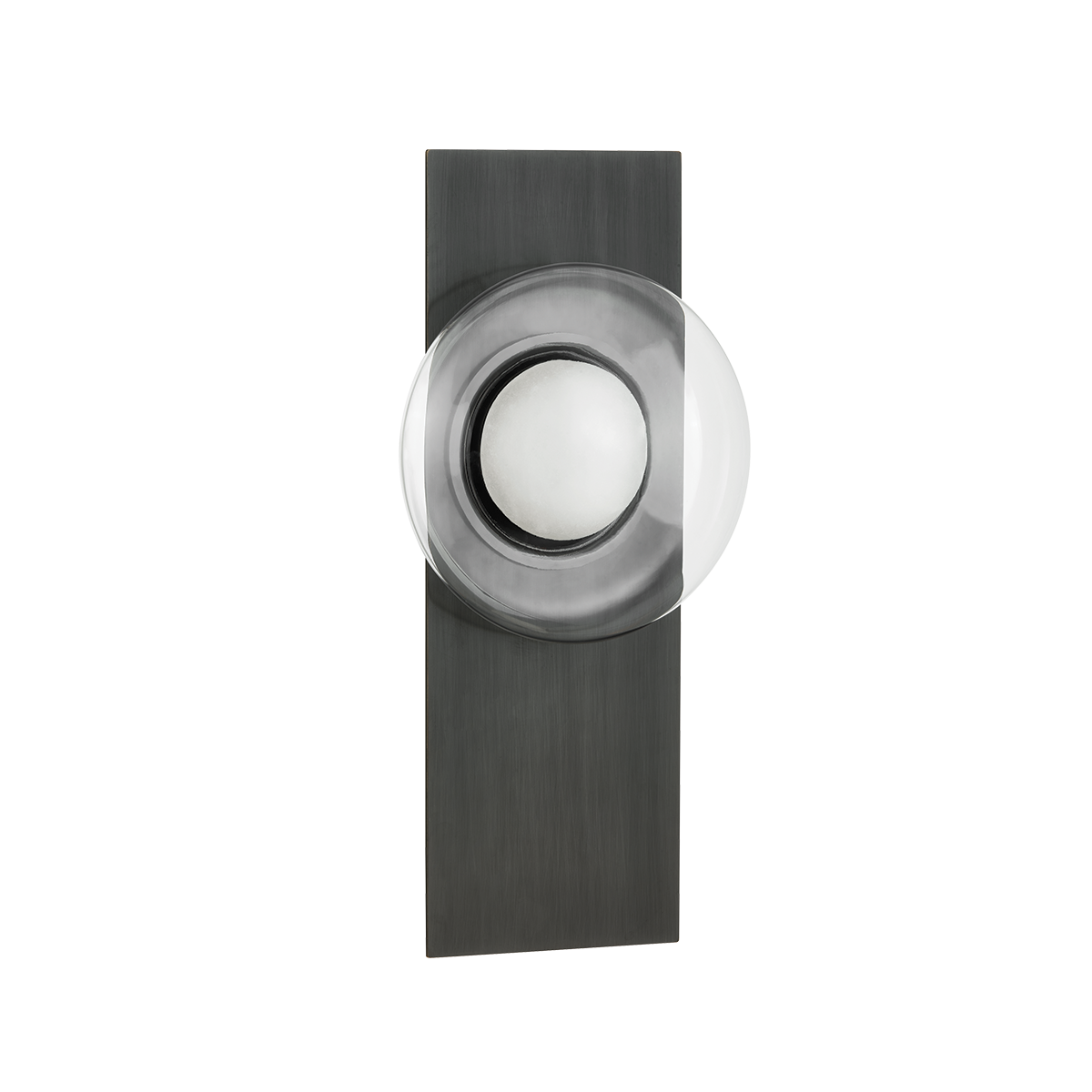 Pound Ridge Wall Sconce in dark bronze shown from a second angle to highlight the arm curve and shade silhouette.