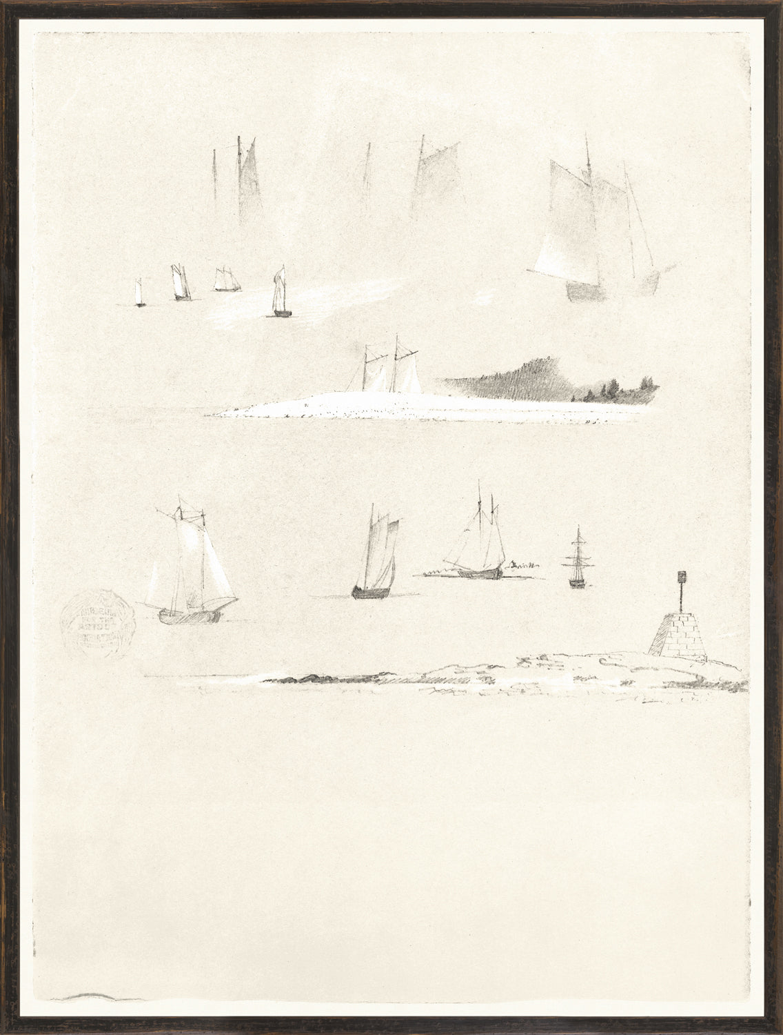 Collection 07 – Church – Study Of Schooners – 1850 wall art