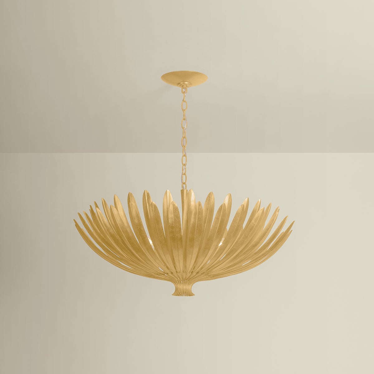 Close-up of the Whitfield Chandelier 35.5" showing the frame, arms, and shade detail.