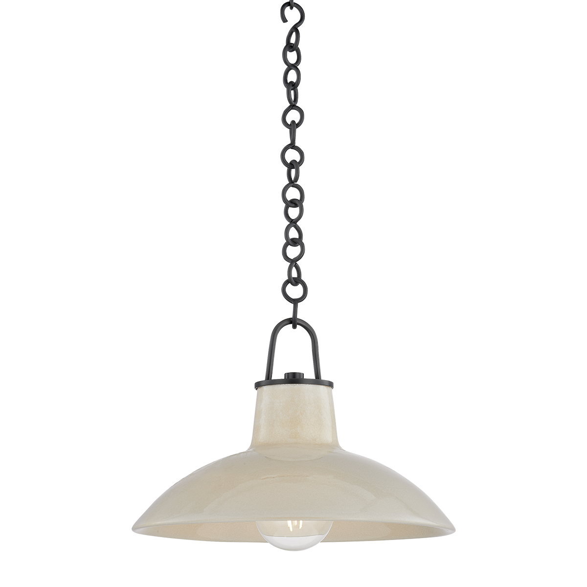 Pottersville Pendant 12.5" in dark bronze shown from a second angle to highlight the shade shape and metal detail.