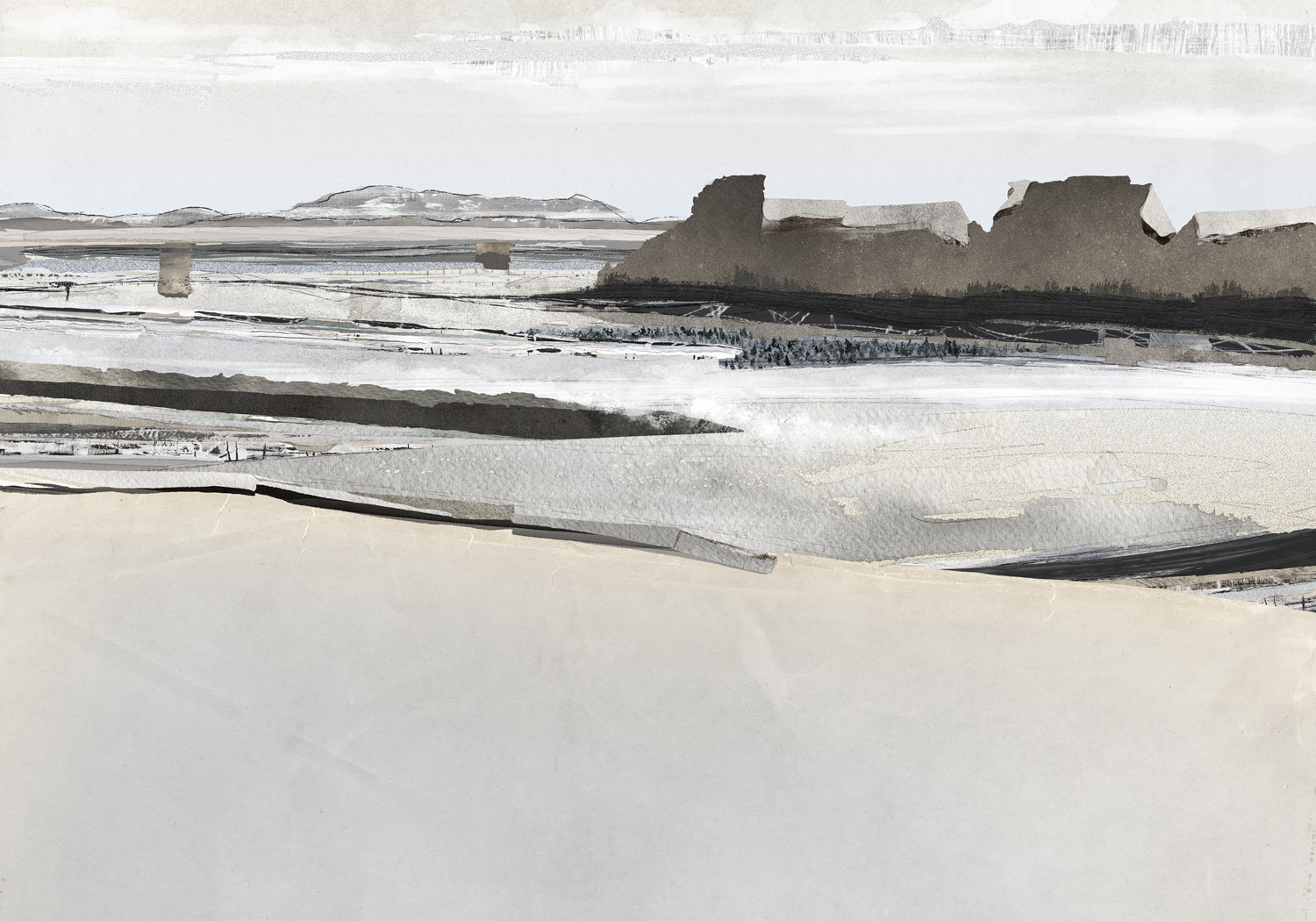 Decoupage Horizon I β nature and landscape fine art print shown from another angle