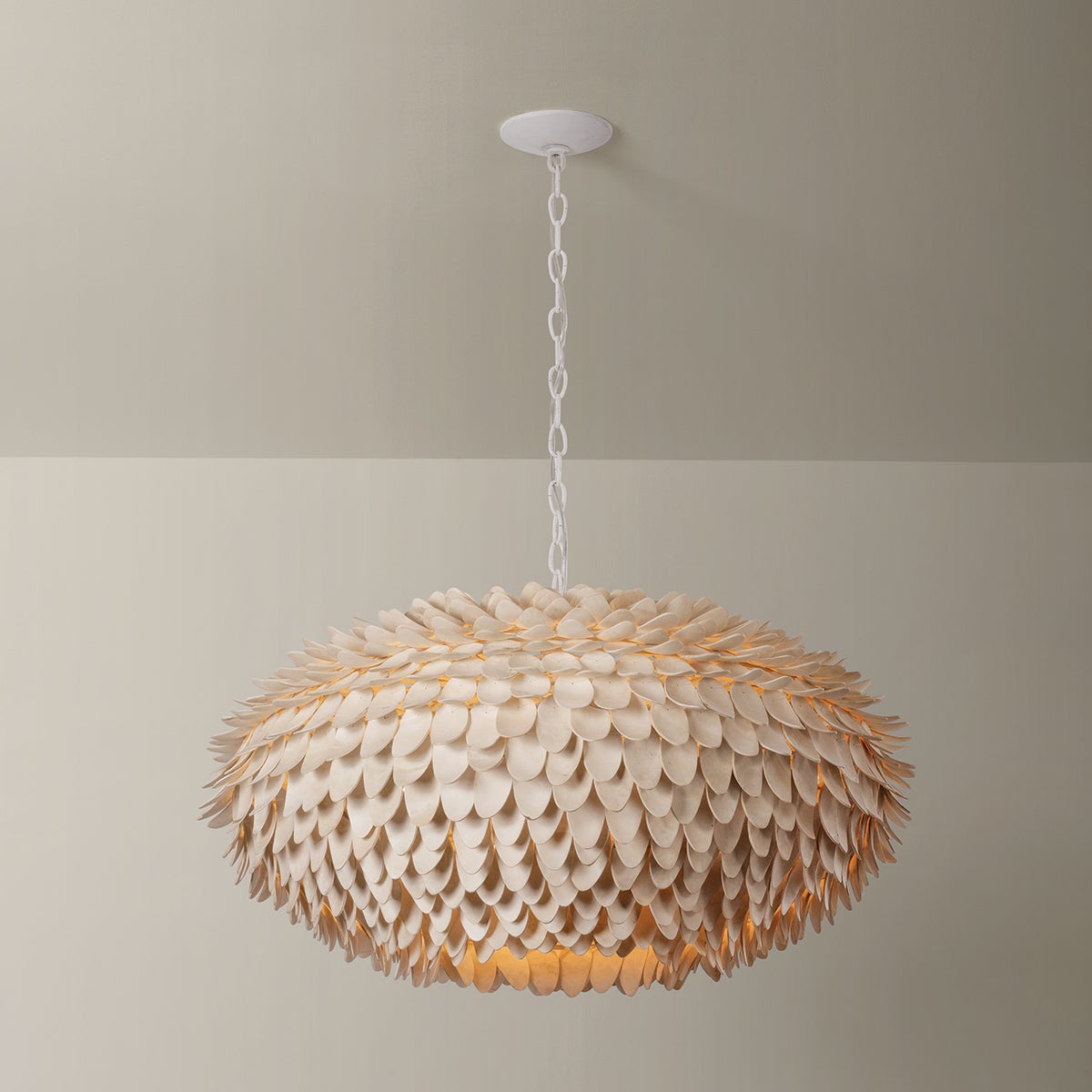 Alsen Pendant 36.5" shown from a second angle to highlight the shade shape and metal detail.