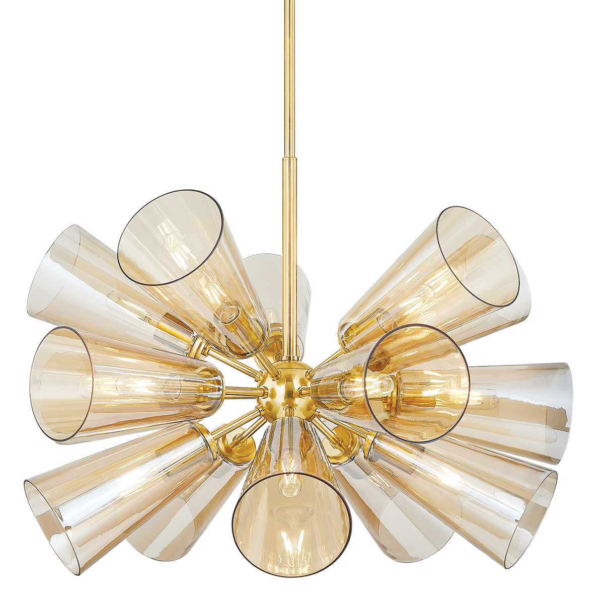 Hartwood Chandelier 32" in aged brass β a Hudson Valley chandelier for dining rooms, entries, and living rooms at Laurie Yapp Home.