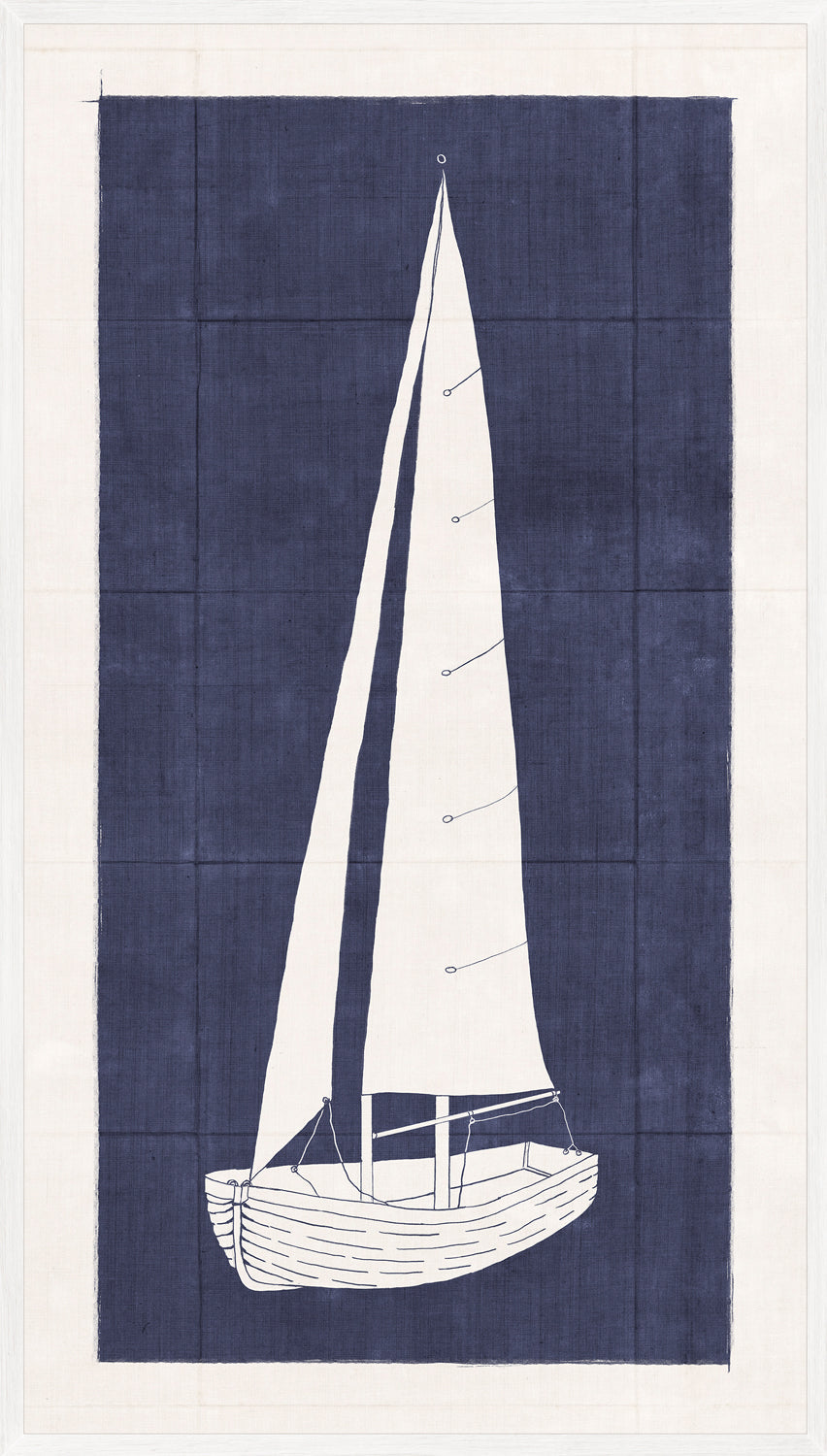Sail Away II line drawing on linen