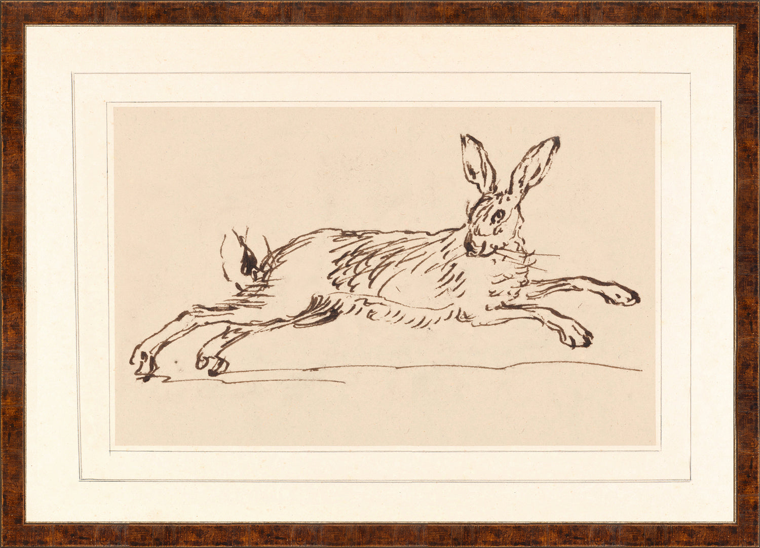 Collection 23 Running Hare Ii C 1720 framed art print