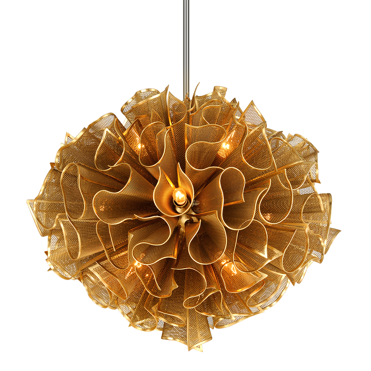 Pulse Chandelier 31" β a Corbett chandelier for dining rooms, entries, and living rooms at Laurie Yapp Home.