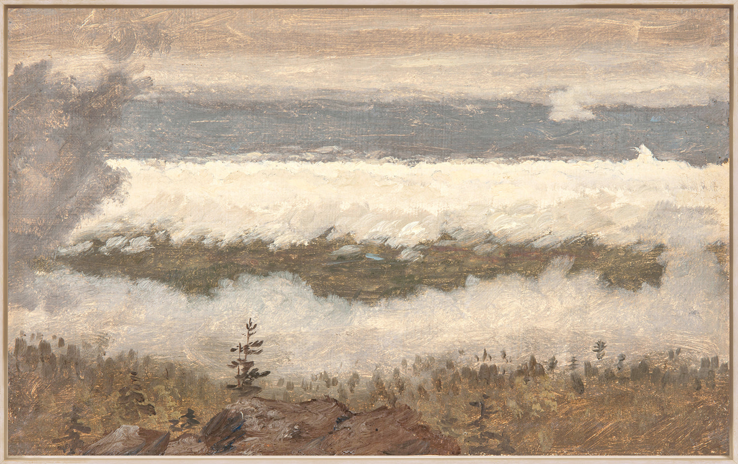 Hudson River School – Clouds from the Catskills C. 1870 — nature and landscape fine art print in cool tones at Laurie Yapp Home