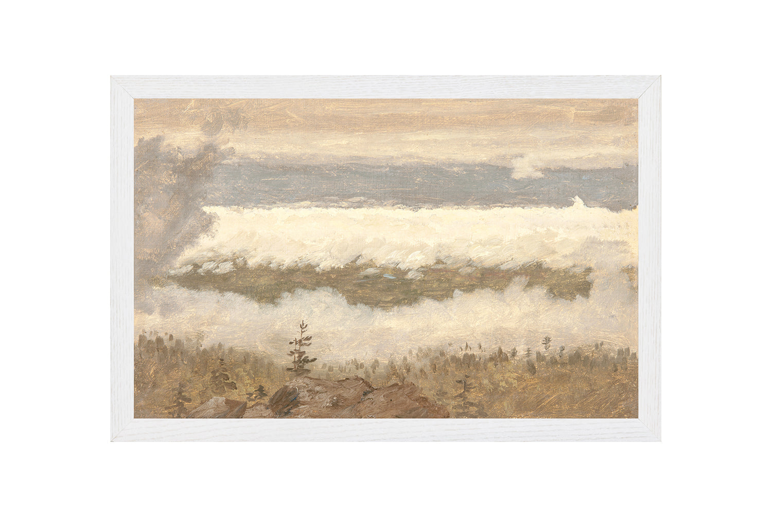 Hudson River School – Clouds from the Catskills C. 1870 — nature and landscape fine art print shown from another angle