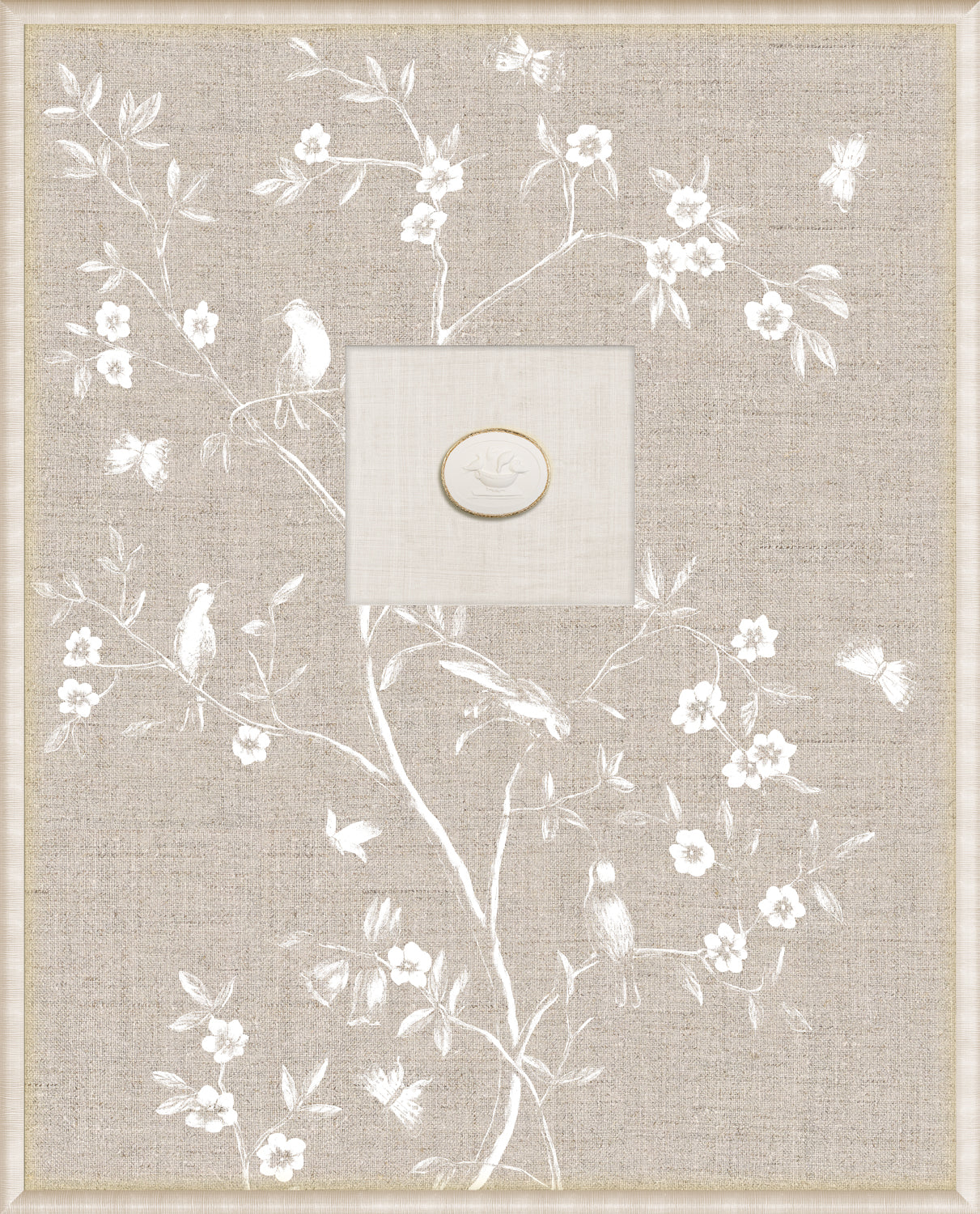 Grand Tour Intaglio – Linen Sanctuary I, Form XII framed art print, 16.75 × 20.75 in