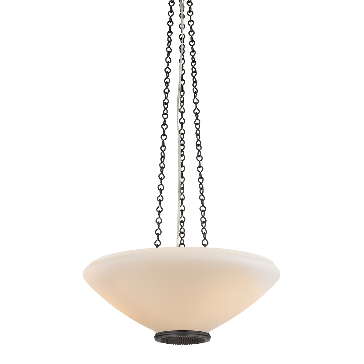 Awosting Pendant 17" in dark bronze shown from a second angle to highlight the shade shape and metal detail.