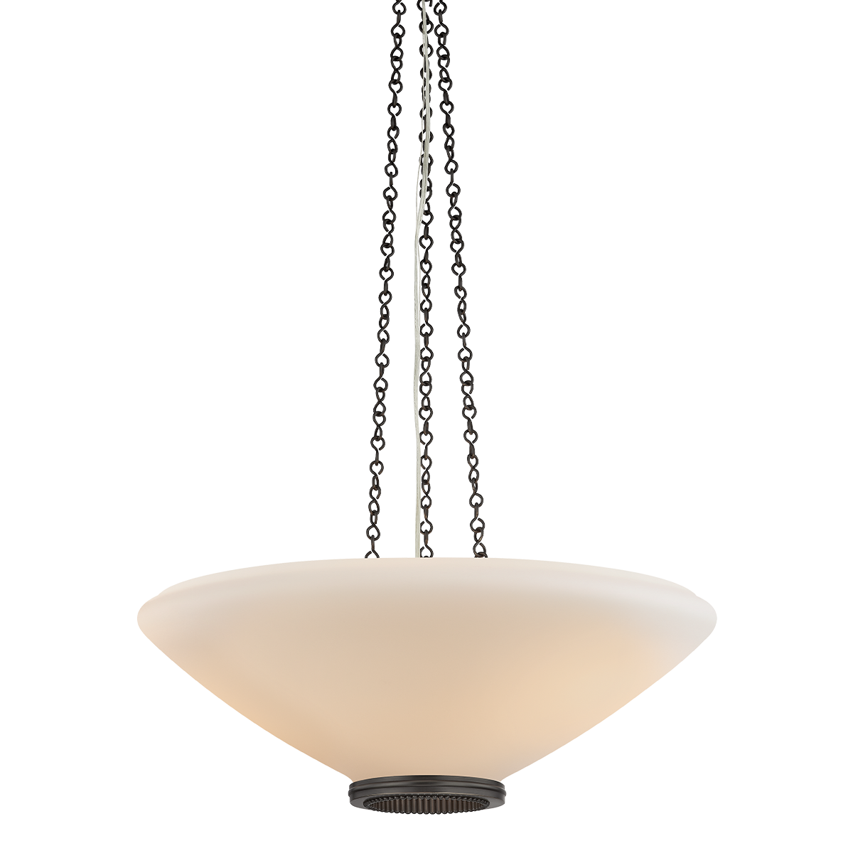Awosting Pendant 22" in dark bronze shown from a second angle to highlight the shade shape and metal detail.