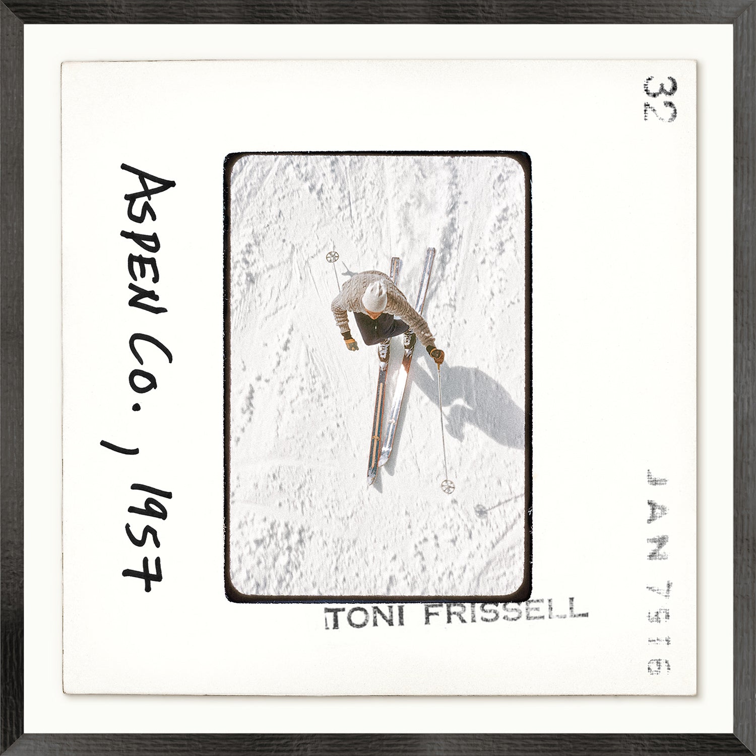 Toni Frissell Slides, Aspen Colorado, 1957 wall art
