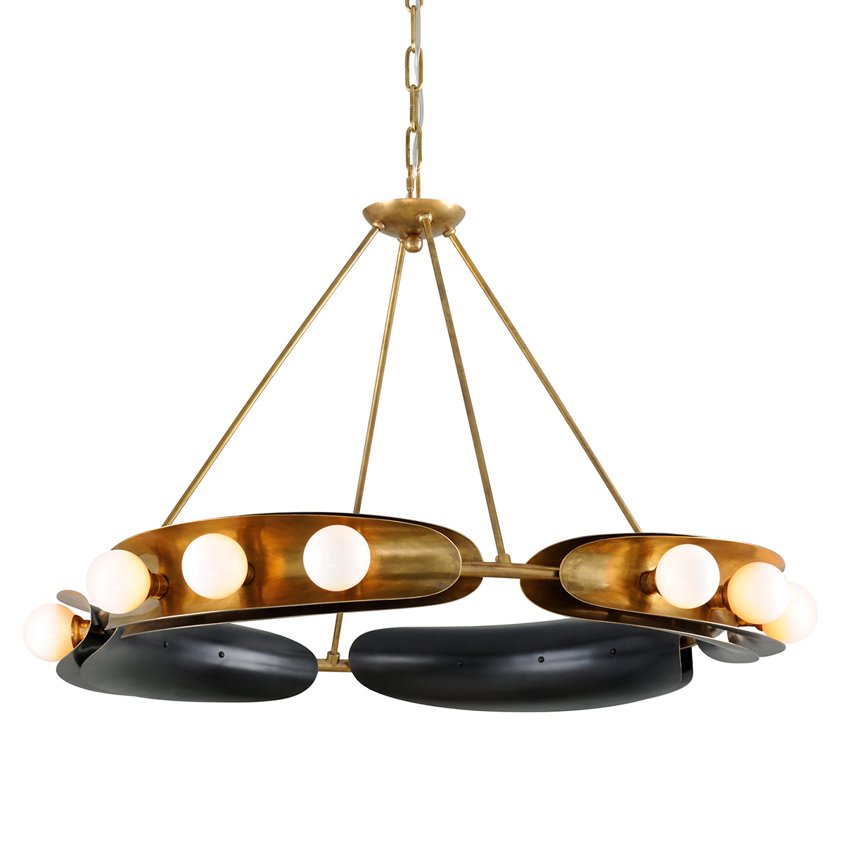 Hopper Chandelier 41" β a Corbett chandelier for dining rooms, entries, and living rooms at Laurie Yapp Home.