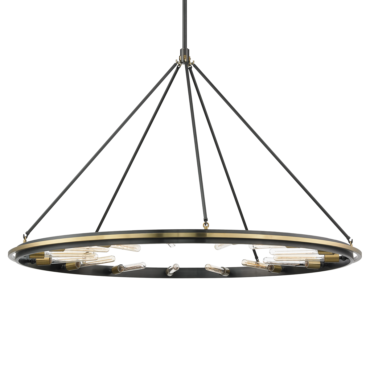 Chambers Chandelier 58.25" shown from a second angle to highlight the frame, arms, and shade detail.