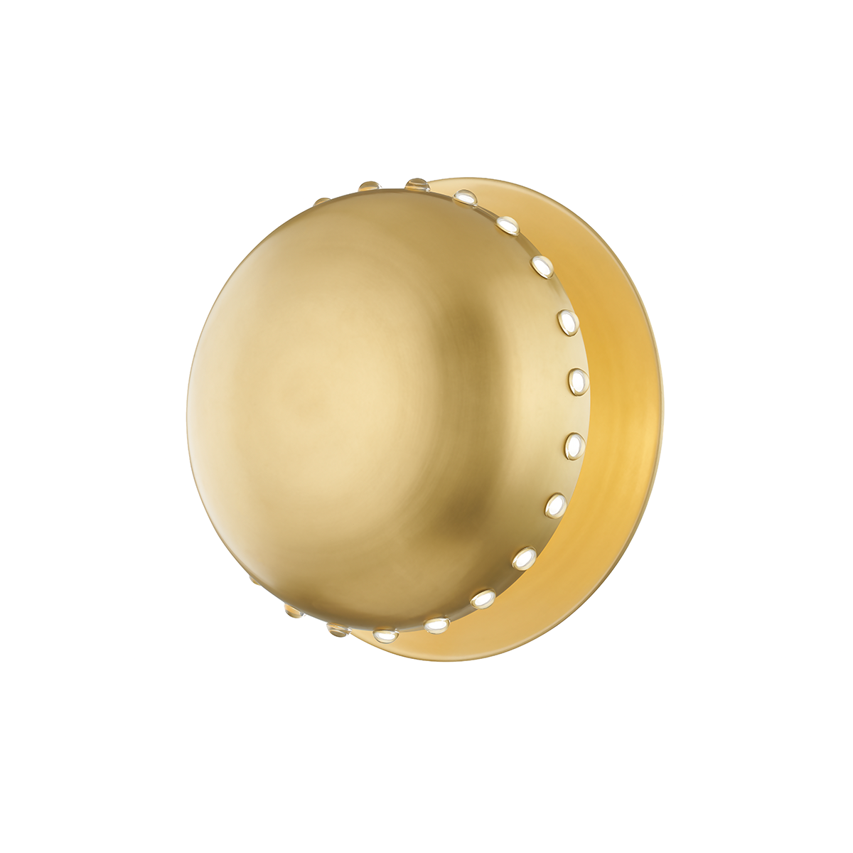 Nash Semi Flush in aged brass β a Hudson Valley semi flush for hallways, bedrooms, and entryways at Laurie Yapp Home.