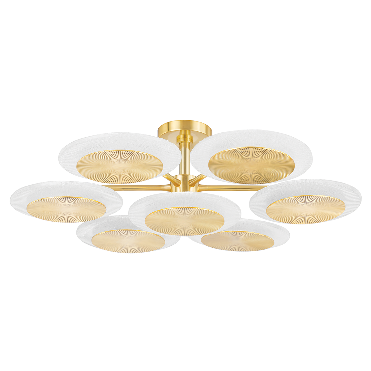 Topaz Semi Flush 37.75" shown from a second angle to highlight the shade profile and mounting canopy.