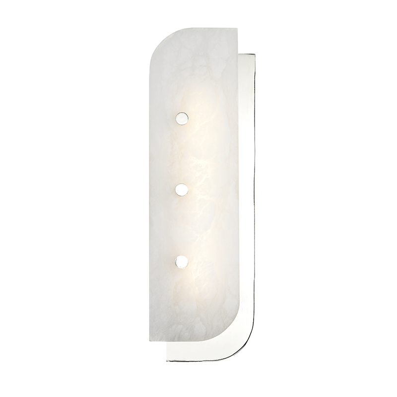 Yin & Yang Wall Sconce 5.5" x 18.5" in polished nickel β a Hudson Valley wall sconce for bathrooms, hallways, and living rooms at Laurie Yapp Home.