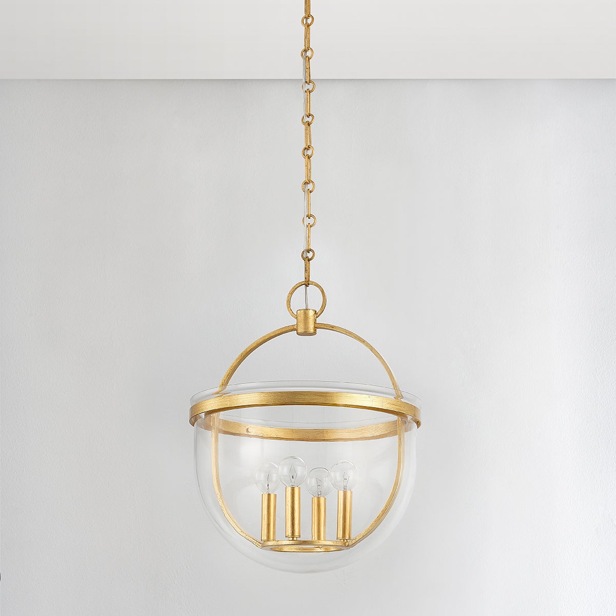 Malloy Lantern 15.5" shown from the front to reveal the frame and glass panel detail.