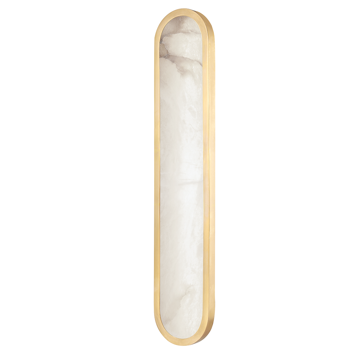 Manhasset Wall Sconce 5.75" x 28" in aged brass β a Hudson Valley wall sconce for bathrooms, hallways, and living rooms at Laurie Yapp Home.