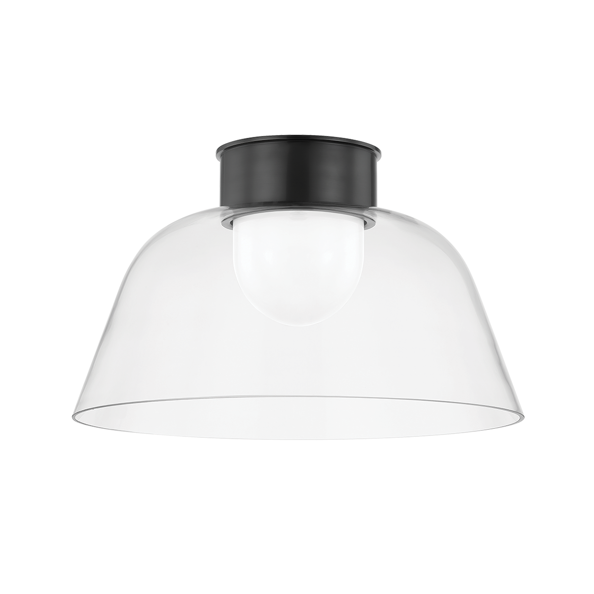 Lakeside Flush Mount 20" in dark bronze shown from a second angle to highlight the shade profile and mounting canopy.