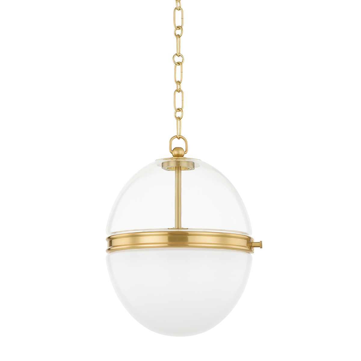 Donnell Pendant 12.5" in aged brass — a Hudson Valley pendant for kitchens, entries, and dining rooms at Laurie Yapp Home.