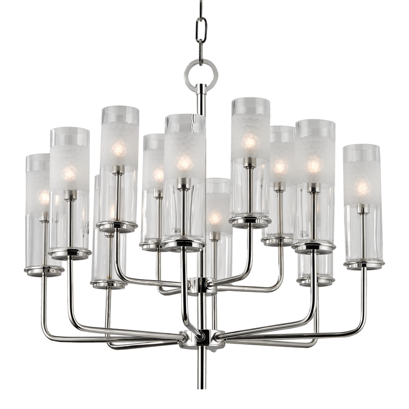 Wentworth Chandelier in polished nickel — a Hudson Valley chandelier for dining rooms, entries, and living rooms at Laurie Yapp Home.