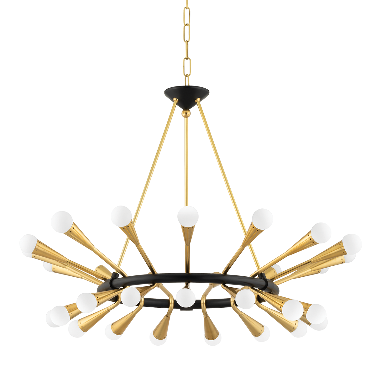 Aries Chandelier β a Corbett chandelier for dining rooms, entries, and living rooms at Laurie Yapp Home.
