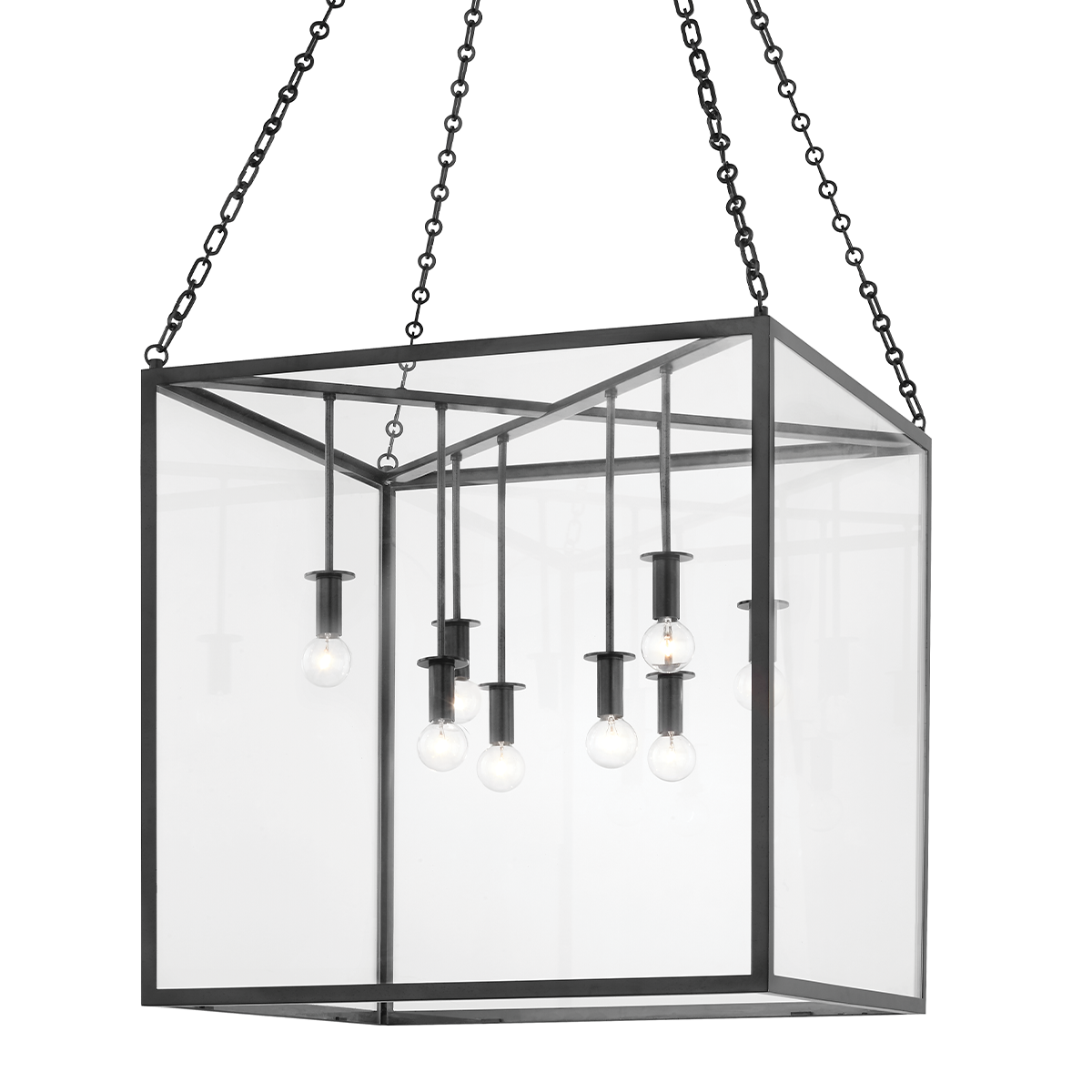 Catskill Lantern 24" shown from a second angle to highlight the frame and glass panel detail.