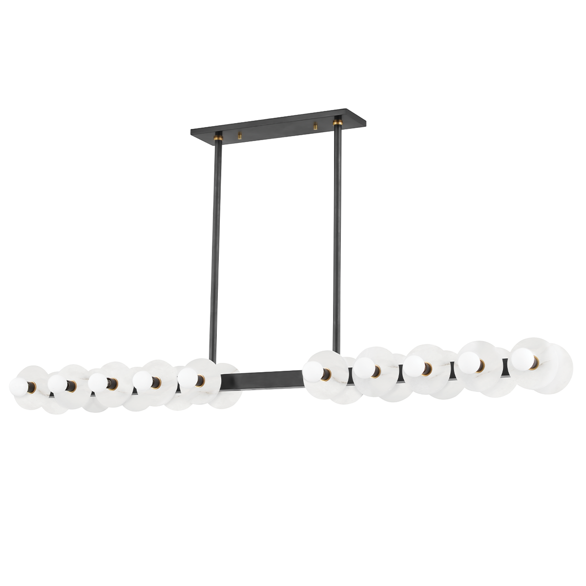 Austen Linear shown from a second angle to highlight the extended frame and shade array.