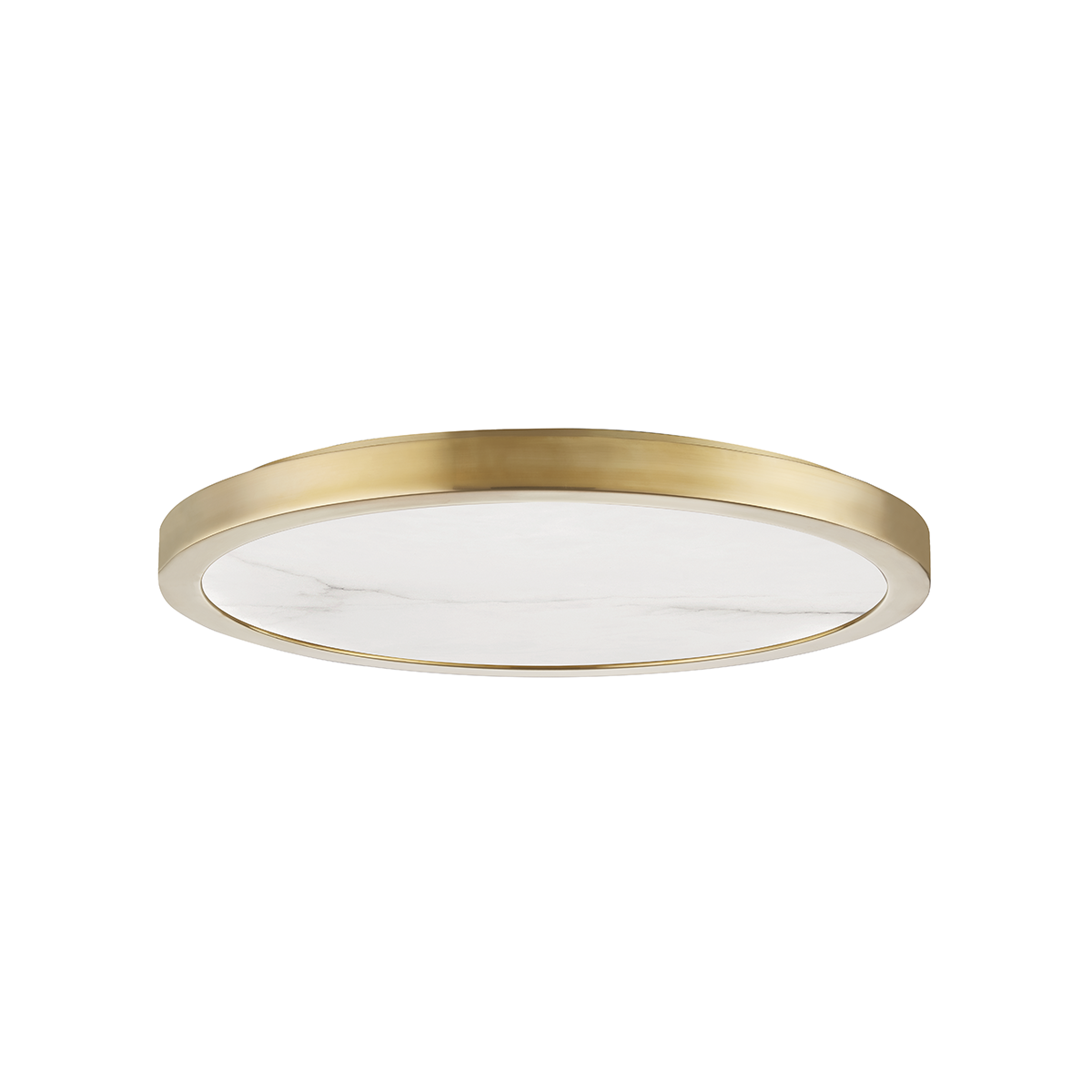 Woodhaven Flush Mount 18" in aged brass β a Hudson Valley flush mount for hallways, bedrooms, and entryways at Laurie Yapp Home.