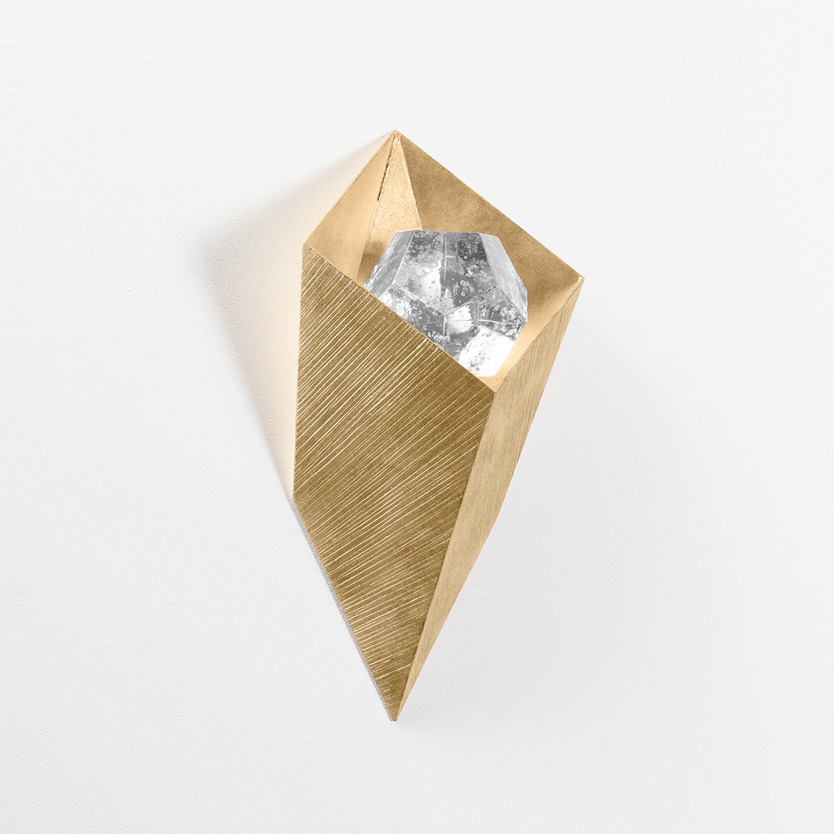 Conch Wall Sconce shown from a second angle to highlight the arm curve and shade silhouette.