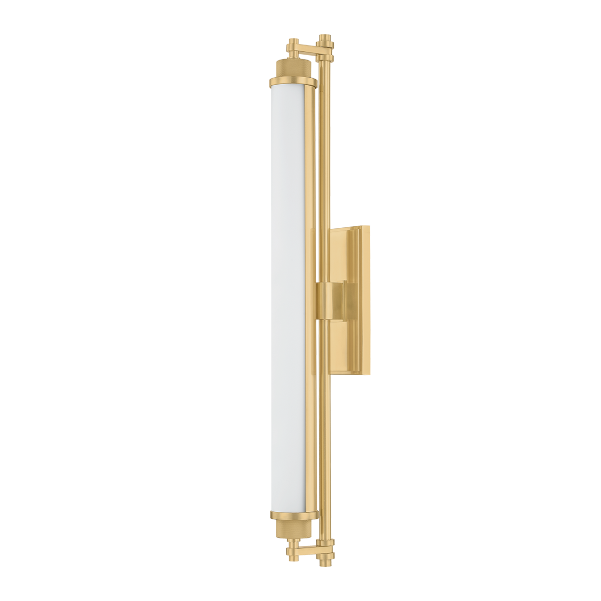 Plandome Bath And Vanity 4.25" x 28" in aged brass — a Hudson Valley bath and vanity for bathrooms and powder rooms at Laurie Yapp Home.