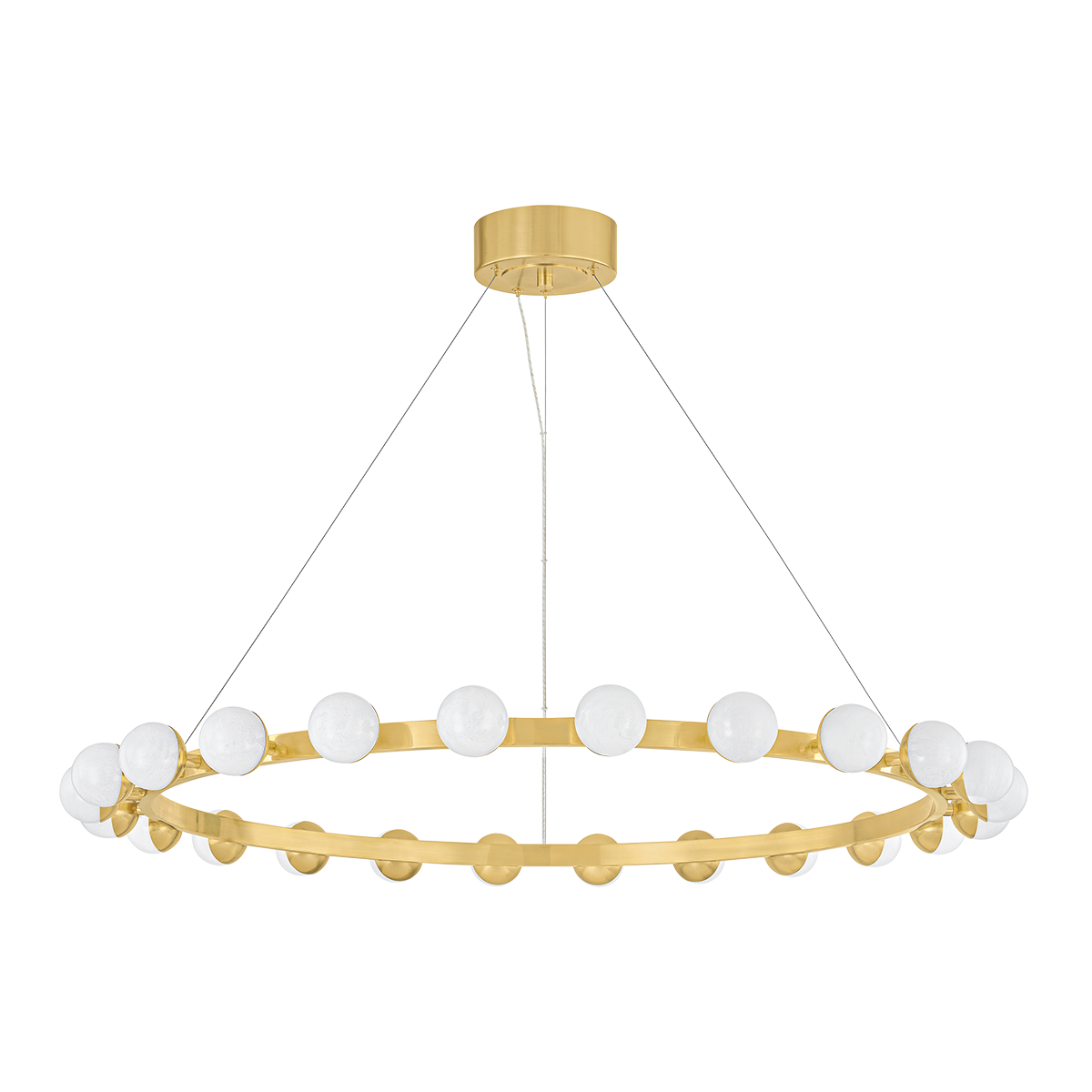Linus Chandelier 45.25" x 3" β a Corbett chandelier for dining rooms, entries, and living rooms at Laurie Yapp Home.