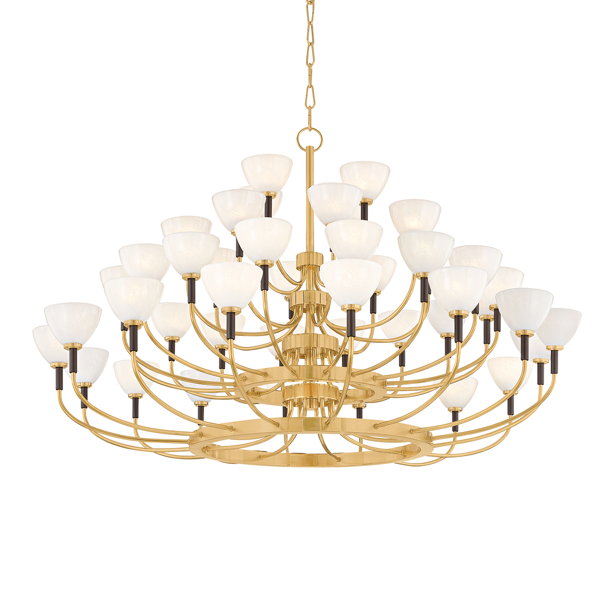 Brahma Chandelier 48.75" β a Corbett chandelier for dining rooms, entries, and living rooms at Laurie Yapp Home.