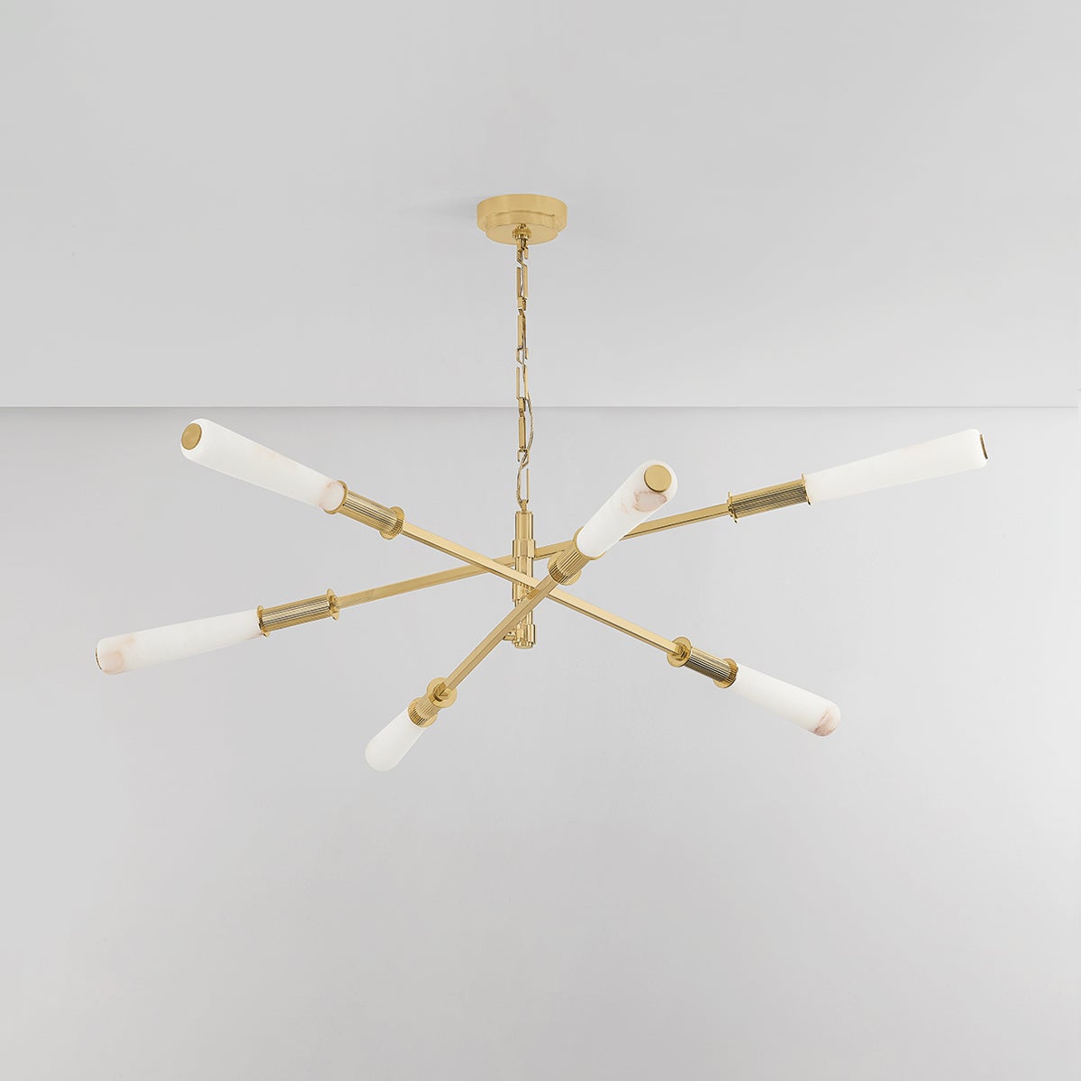 Dashiell Chandelier 60" shown from a second angle to highlight the frame, arms, and shade detail.