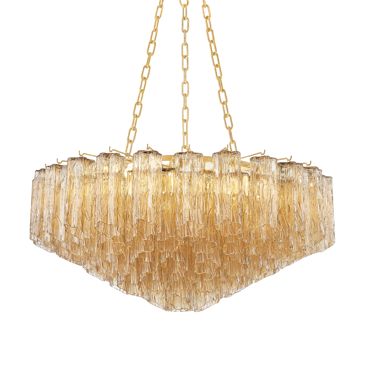 Watertown Chandelier 33" in aged brass — a Hudson Valley chandelier for dining rooms, entries, and living rooms at Laurie Yapp Home.
