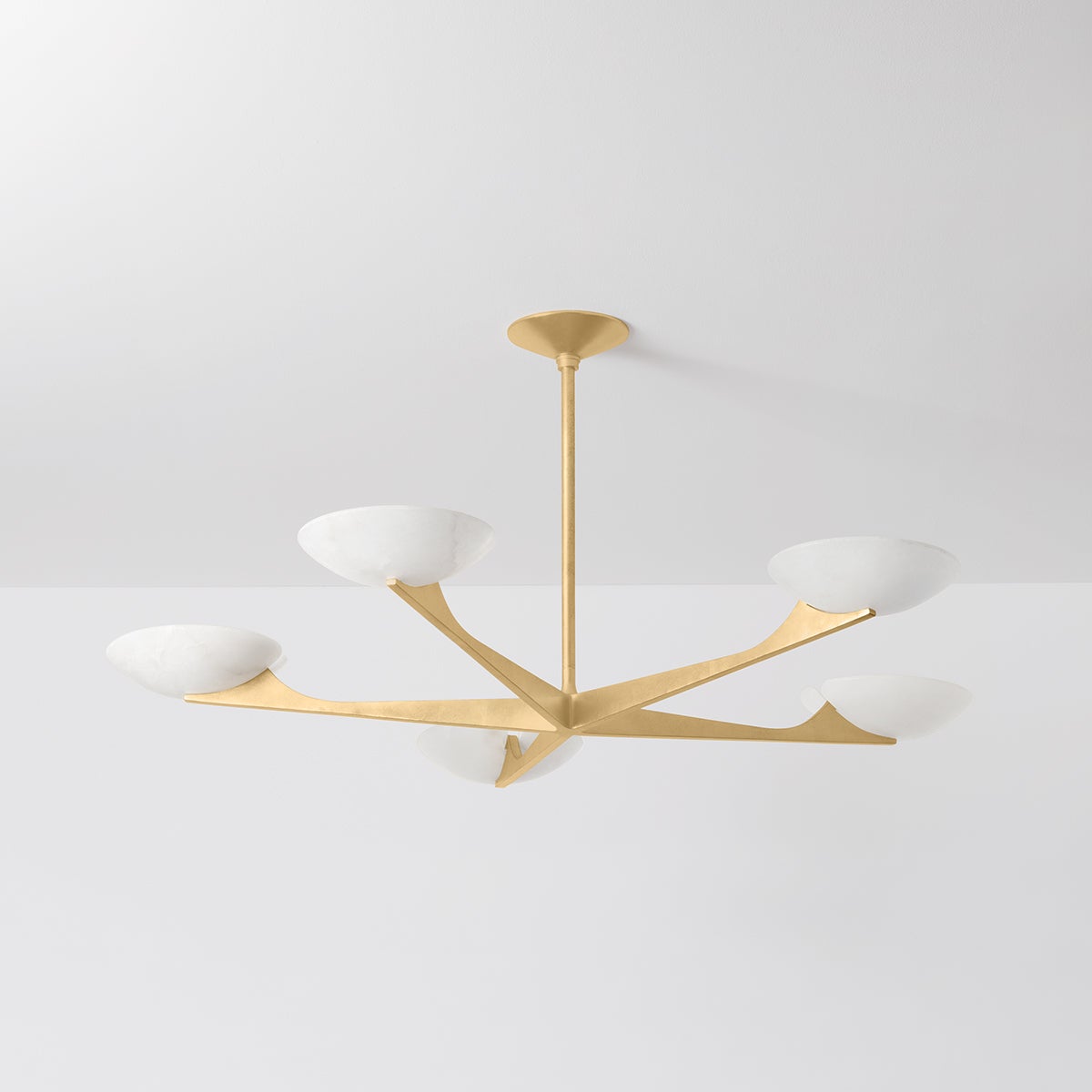 Malachite Chandelier 52" shown from a second angle to highlight the frame, arms, and shade detail.