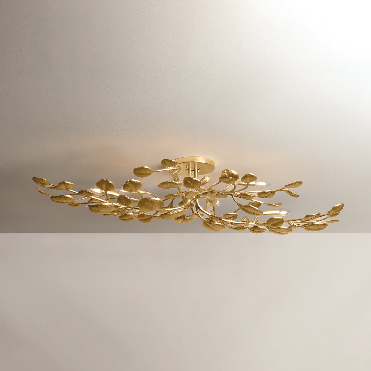 Menorca Semi Flush 30" shown from a second angle to highlight the shade profile and mounting canopy.