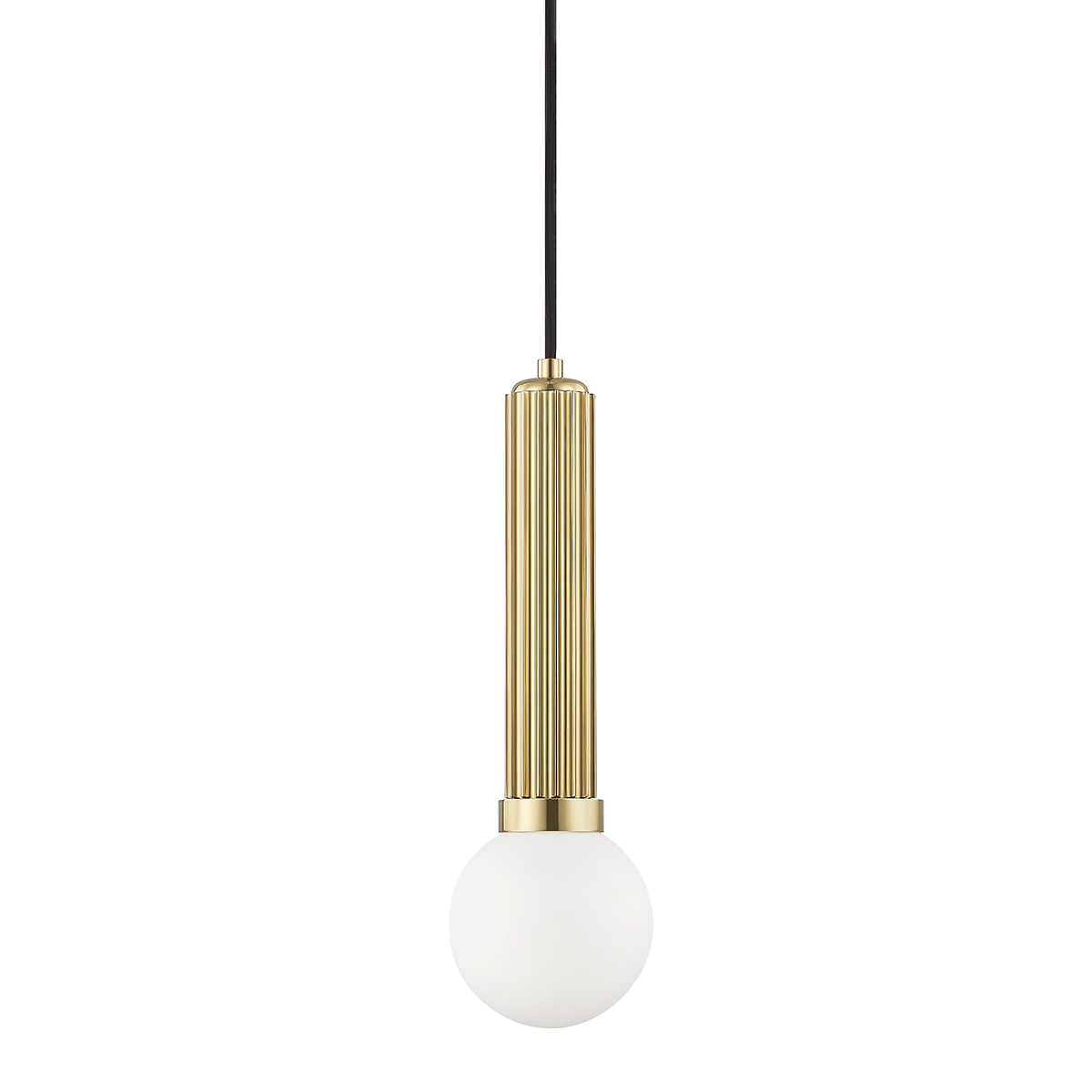 Reade Pendant in aged brass — a Hudson Valley pendant for kitchens, entries, and dining rooms at Laurie Yapp Home.