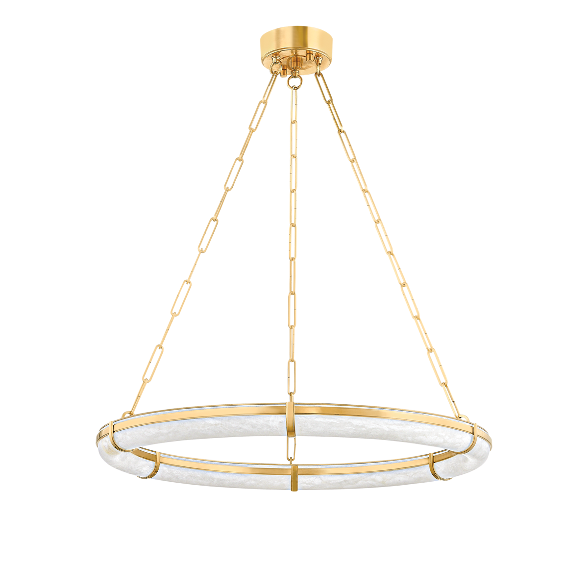 Sennett Chandelier 30.5" in aged brass β a Hudson Valley chandelier for dining rooms, entries, and living rooms at Laurie Yapp Home.